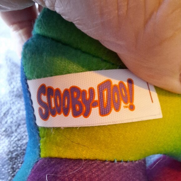 Toy Factory Scooby Doo 9” Rainbow Tie Dye Colorful Stuffed Plush Dog Toy Factory - Picture 11 of 13
